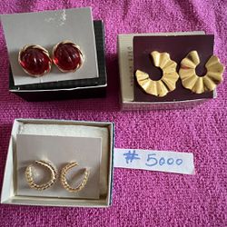 3 Pairs Of Avon Earrings, New Never Been Used 