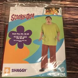 Scooby-doo Adult Plus Costume Size 2XL (48-52) Shaggy -Brand New 