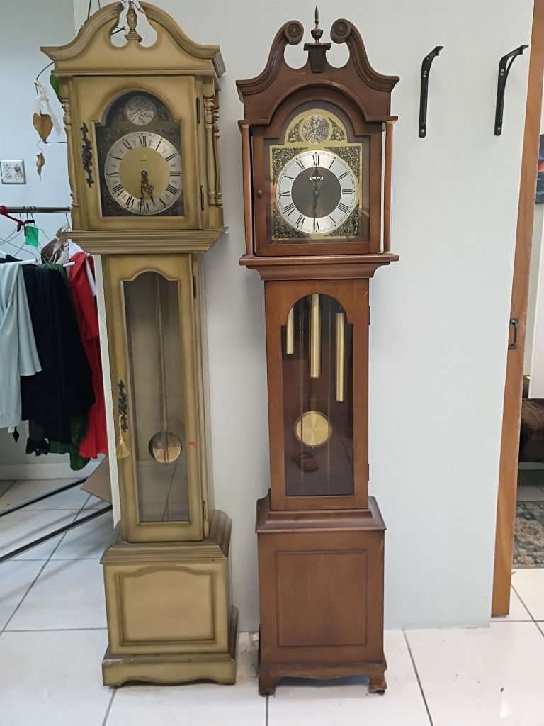 Brown Grandfather Clock