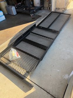 Hitch Cargo Carrier with Ramp, 500 lbs, Foldable,