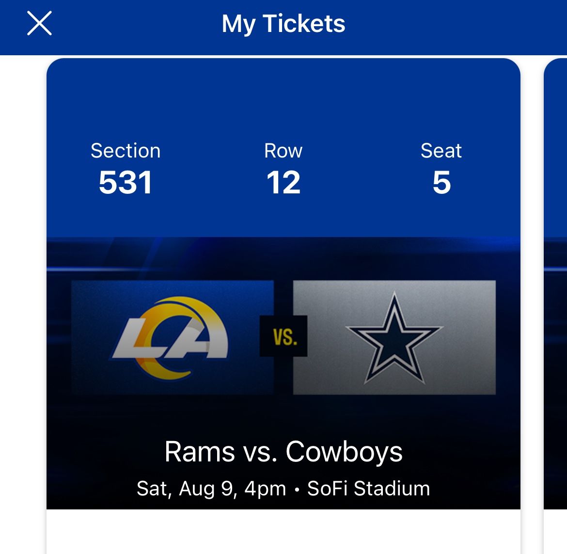 Rams Vs cowboys Preseason