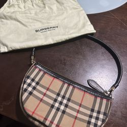 Burberry Olympia Check Coated Canvas Pouch