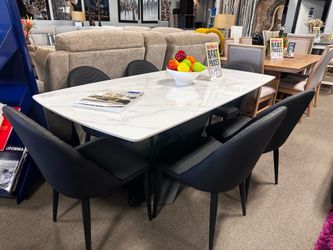 Stunning stone top dining set! $1399 🤍☎️✨