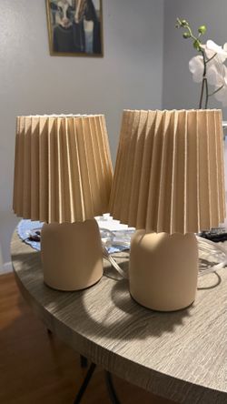 Beige lamps