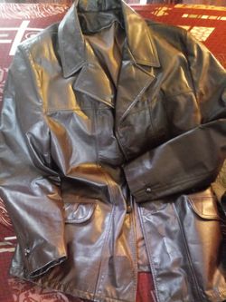 Vintage Montgomery Wards leather jacket with liner size 42.