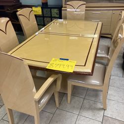 Table With 6 Chairs And China Cabinet