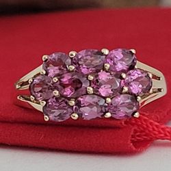 ❤️14k Size 8.5 Precious Solid Yellow Gold Tourmaline Cocktail Ring!/ Anillo de Oro con Turmalinas! 👌🎁Post Tags: Anillo de Oro