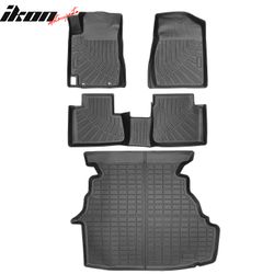Fits 2002-2006 Toyota Camry Sedan TPE All Weather Floor Mats Liners + Rear Trunk Mat