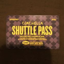 Coachella W1 Shuttle Pass