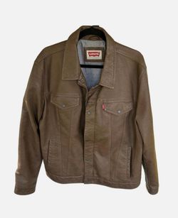 Levi’s Men’s Classic Faux Leather Trucker Jacket Size  XXL 