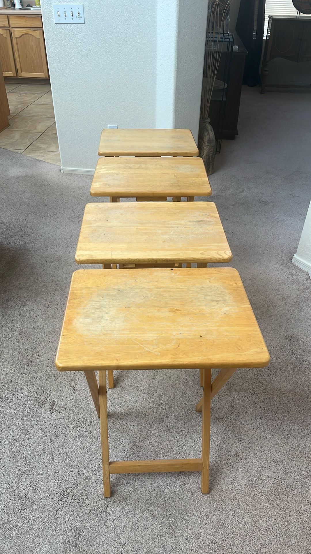 Wooden TV tables with Stand, Set of 4