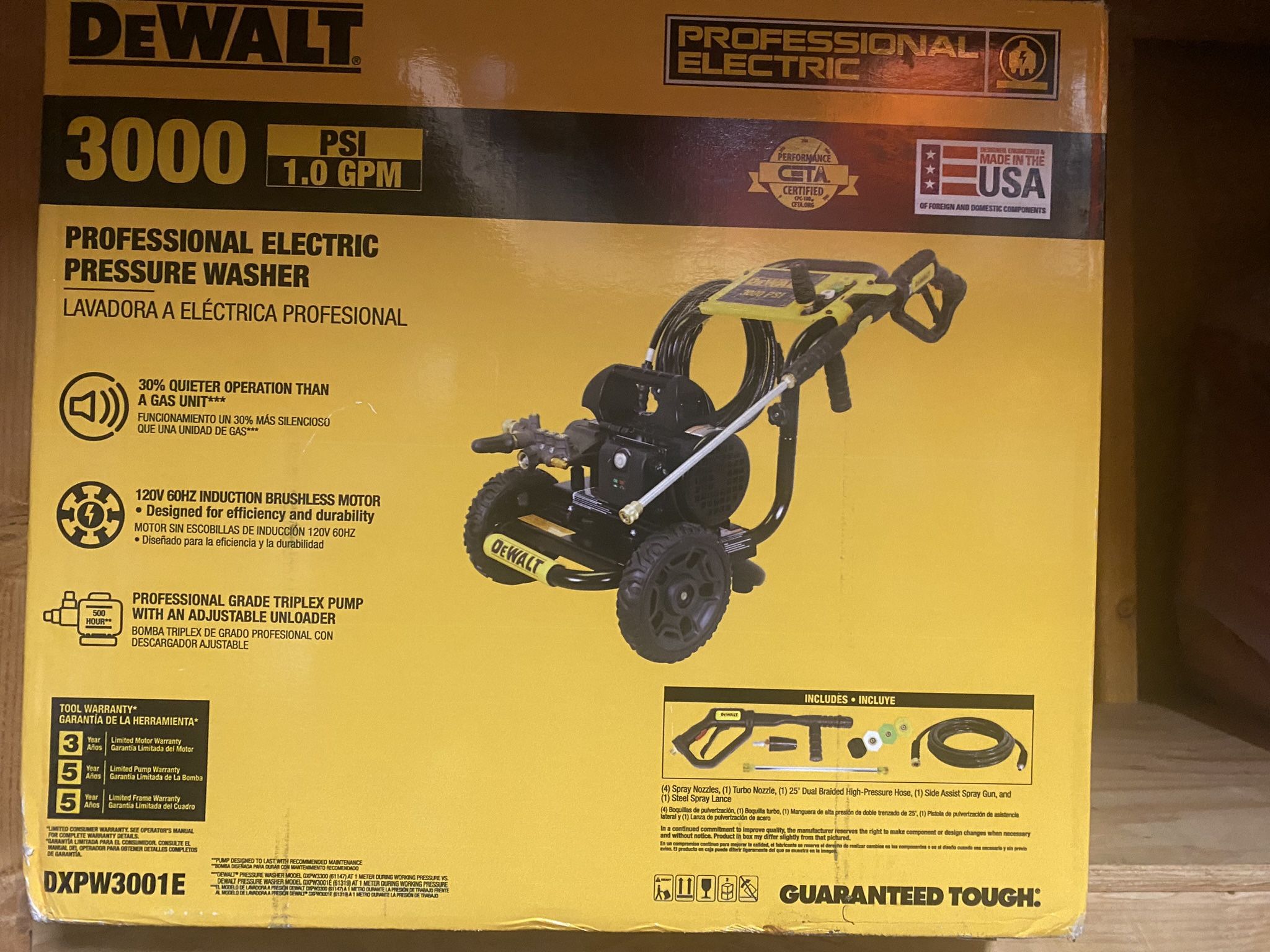 DEWALT 3000 PROFECIONAL ELECTRIC PRESSURE WASHER # DXPW3001E (( Read Below ))
