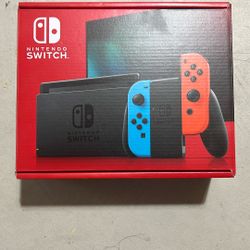 Brand New Nintendo Switch V2 Console (Neon Blue/Red) - Sealed & Unopened