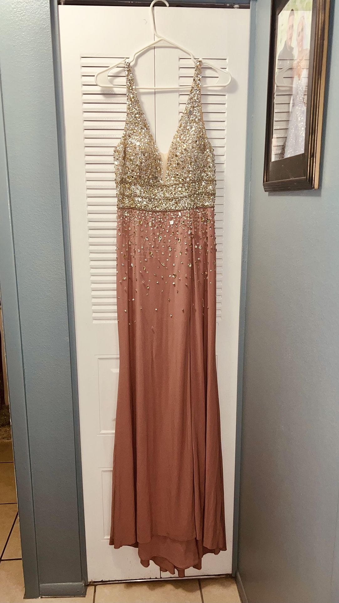 Beautiful Bedazzled Gown size 10 $20