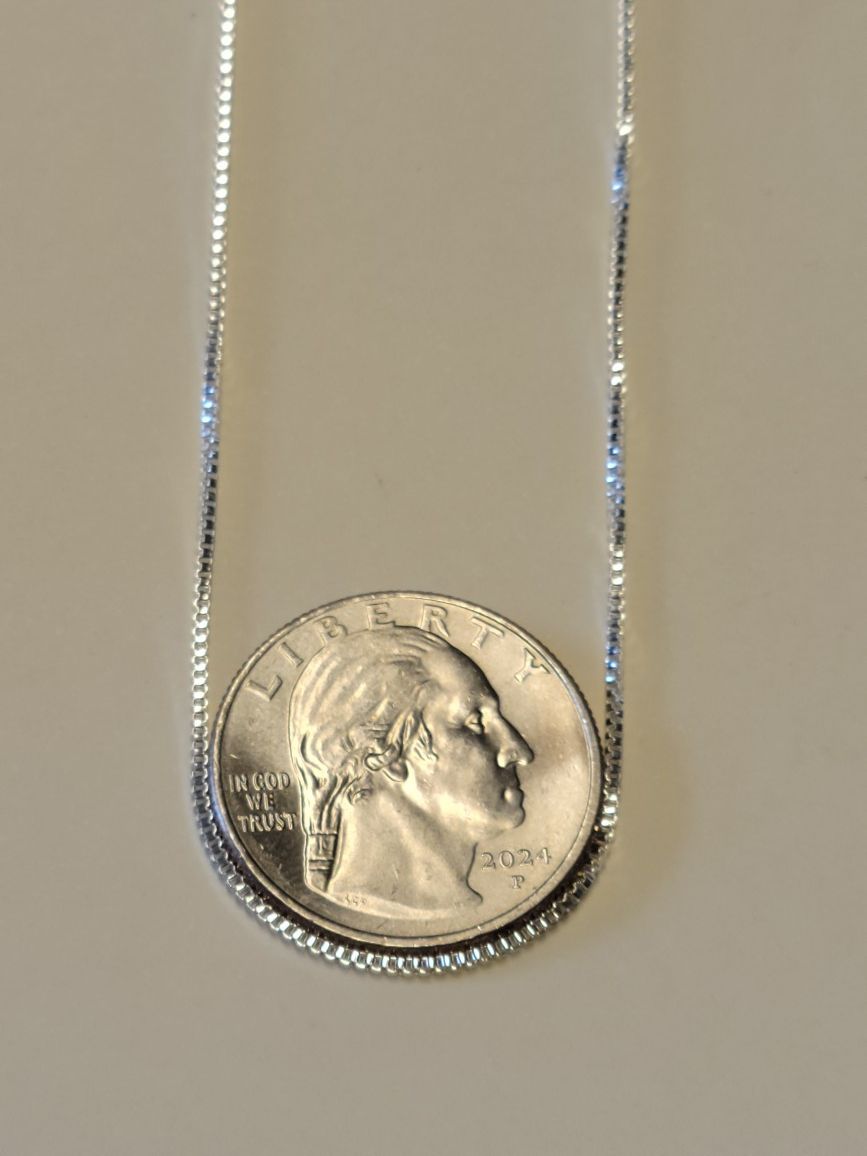 20" [1mm] Box Chain20" [1mm] Box Chain .925 Sterling Silver Plated