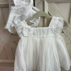 3-6 MO White Dress