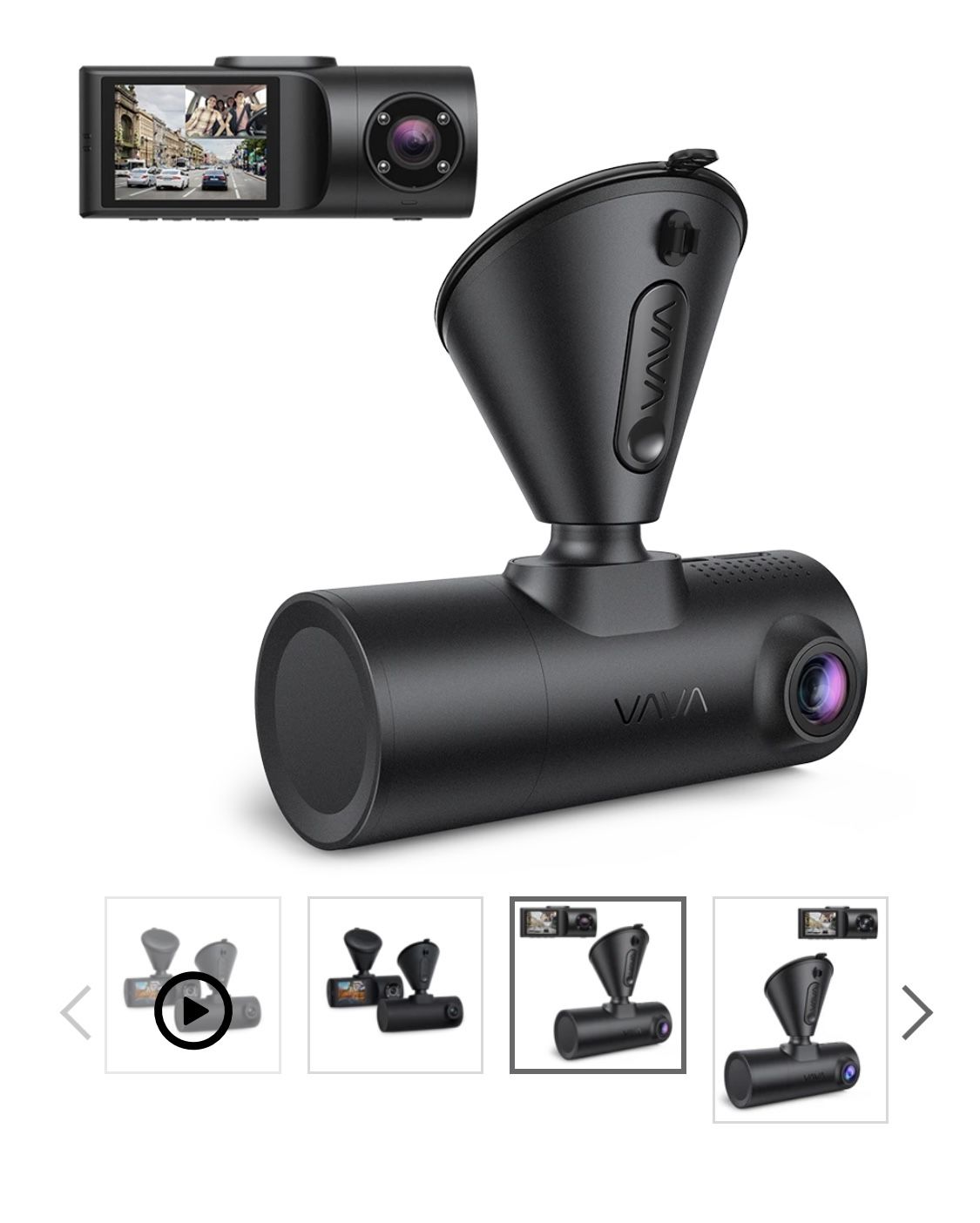 VAVA 2K Dual Dash Cam(Brand New )