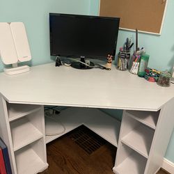 White Ikea Corner Desk