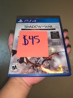 PlayStation 4 & 5 Video Game PS5 PS4 Middle Earth Shadow of War Definitive Edition The Lord Of The Rings The Hobbit