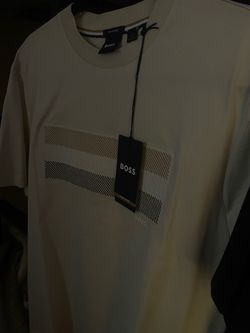 Whitish khaki boss shirt size small