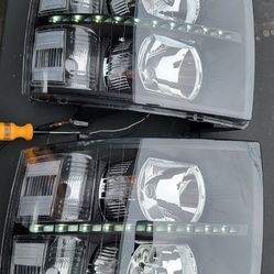 07-13 Chevrolet Silverado LED Headlights Luces Micas Calaveras Faros Faroles Chevy