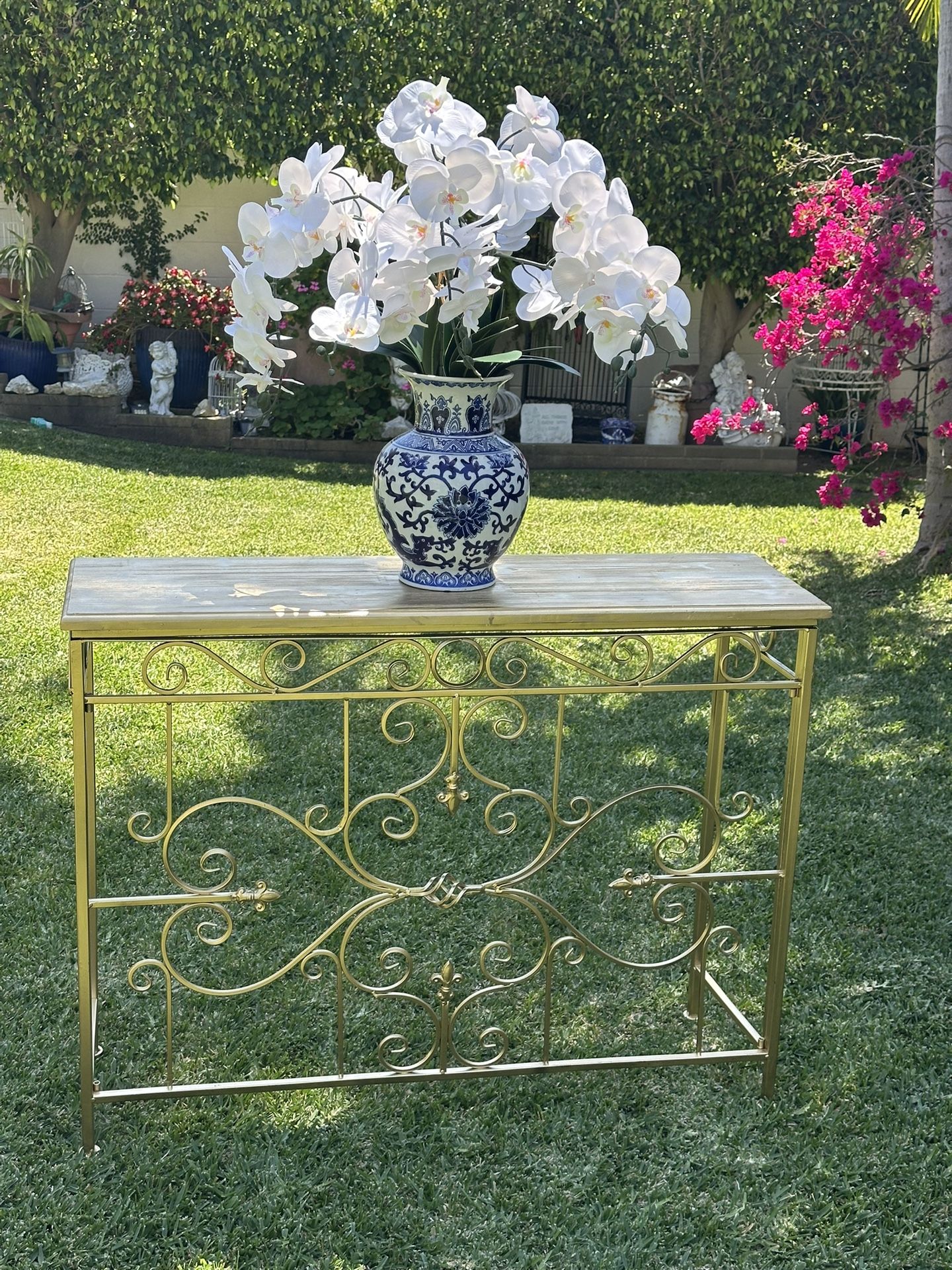 Metal Entrance Console Table