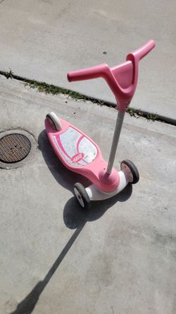 Pink scooter