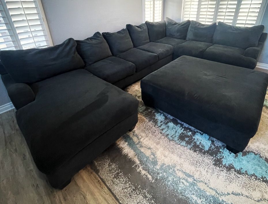 Charcoal Grey 5 Piece Couch