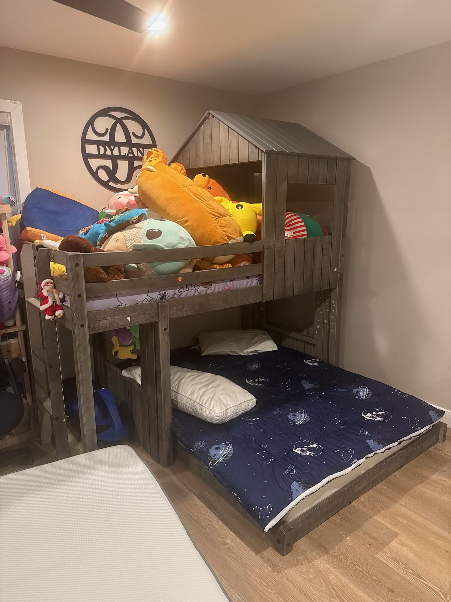Wooden Bunk Bed (Twin over Full) - Gently Used - $500