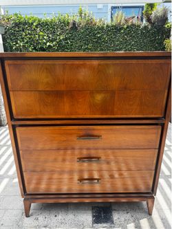 Vintage Mid-Century Modern Highboy Dresser
