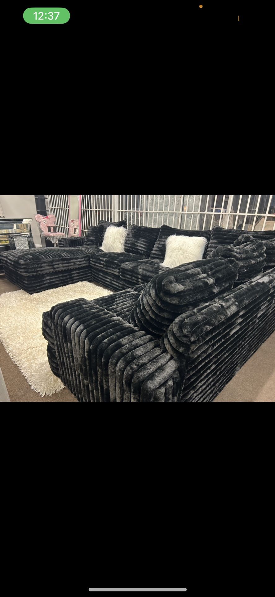 Brand New Elegant Comfy Corduroy Sectional Set 