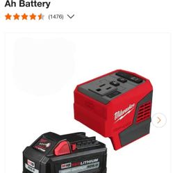 Milwaukee M18 175w Compact Power Inverter with 6.0Ah HO Battery