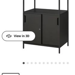 Ikea Shelf With Slide Door Cabinet 