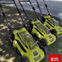 RYOBI 40V CORDLESS LAWM MOWER  USED  TOOL ONLY 