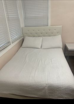 Twin bed frame with mattress