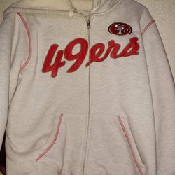 🏈💥WOMEN'S NFL TEAM APPAREL FRANCISCO 49ERS  SWEATSHIRT THERMAL WAFFLE  FULL ZIPPER UP HOODIE 🏈💥