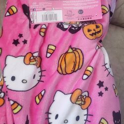 Bnwt Hello Kitty Halloween Double Pack Throw Blankets