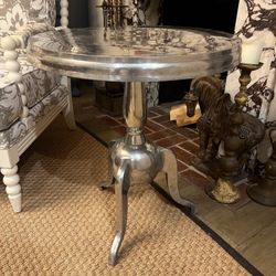 Mattox Metal End Table, Aluminum