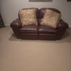 Leather Reclining Loveseat