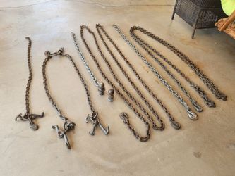 Heavy-duty Towing Chains, V-chain towing bridle Mo-Clamp hook