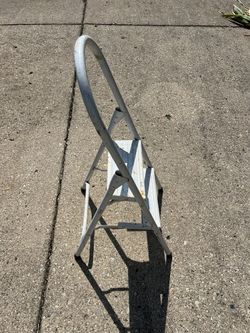 Sturdy Metal, Two-Step Ladder