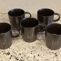 Starbucks 2013 Hammered Ceramic Mugs Set of 5 Matching Coffee Tea Cup Mug