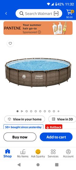 Coleman 18 ft in diameter above ground swimming pool