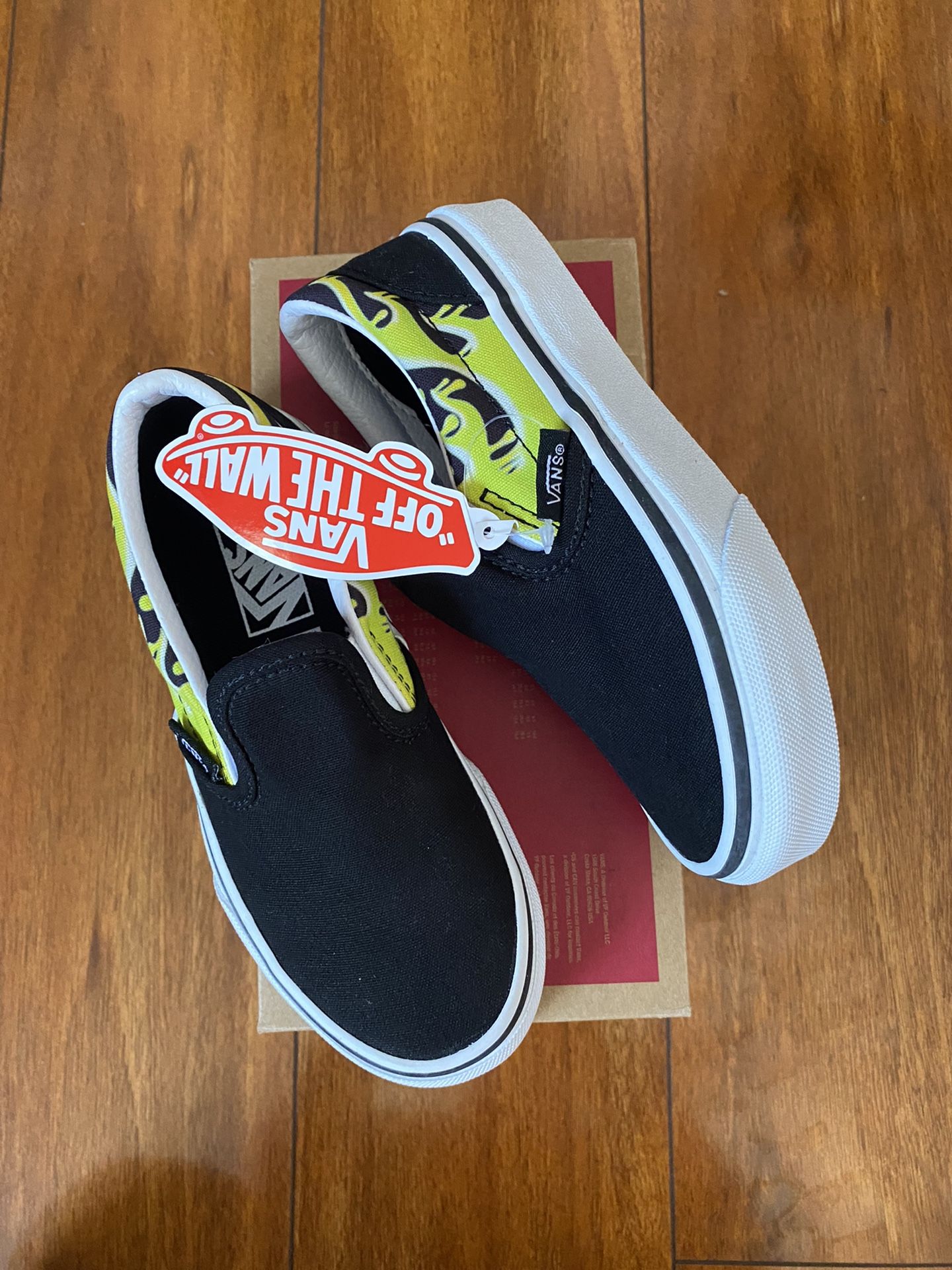 New Boys Girls Vans Sz 6.5 Shoes Black