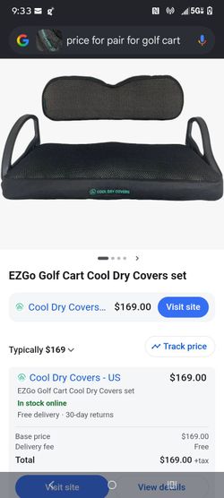 Golf cart cool & dry seat covers easy install for comfort!