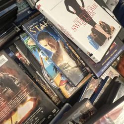 Two Boxes Of Various DVDs And Blu-ray Movies