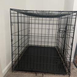 2-Door Folding Dog Crate, 42.8" L x 28.7" W x 30.3" H