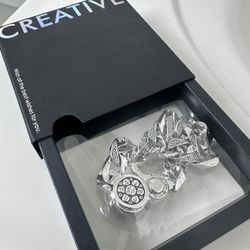 Gusmi Mang 2021 Curb Link Chain Spinner Bracelet 7”