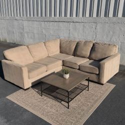 Delivery Available - Ashley Furniture Beige 2 Pc Sectional
