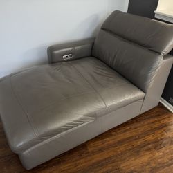 Genuine Leather Powered Chaise Lounge 